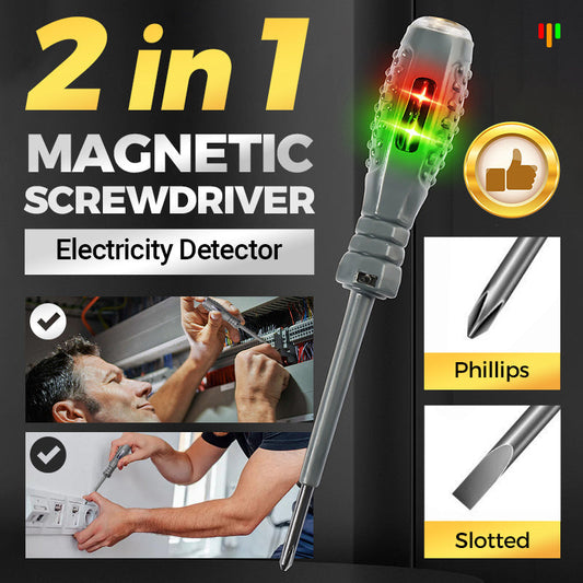 🔥🔥Zeitlich begrenztes Angebot: Kaufen Sie 3 und erhalten Sie 3 gratis🔥 2-in-1-Schraubendreher mit starkem Drehmoment und Magnet, Stromdetektor