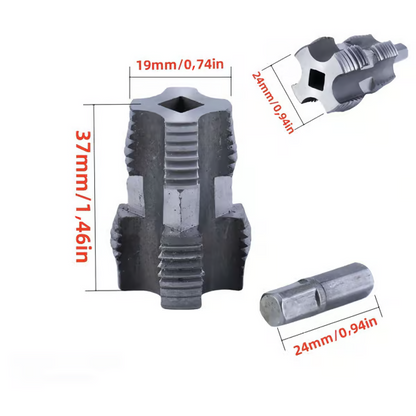 ⏳Jetzt bestellen Kaufen Sie 1 und erhalten Sie 1 gratis Begrenzte Zeit 50% Rabatt💥Elektrisches Bohrmaschinen-kompatibles PVC-Rohrgewindeschneider-Set mit verschiedenen Gewindegrößen.