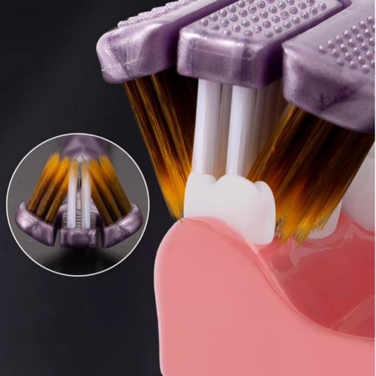 Three-head multi-angle cleaning toothbrush to ensure your oral safety