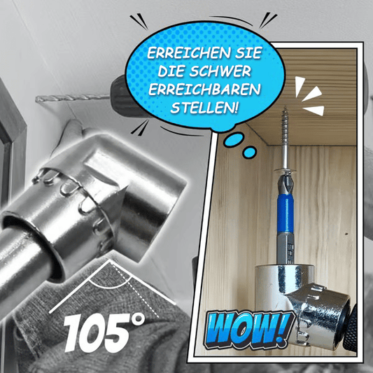 🔥Aktionspreis（Kaufen Sie jetzt 2 und erhalten Sie 2 gratis）🔥🔧105-Grad-Winkelbohreradapter - Flexibler Adapter